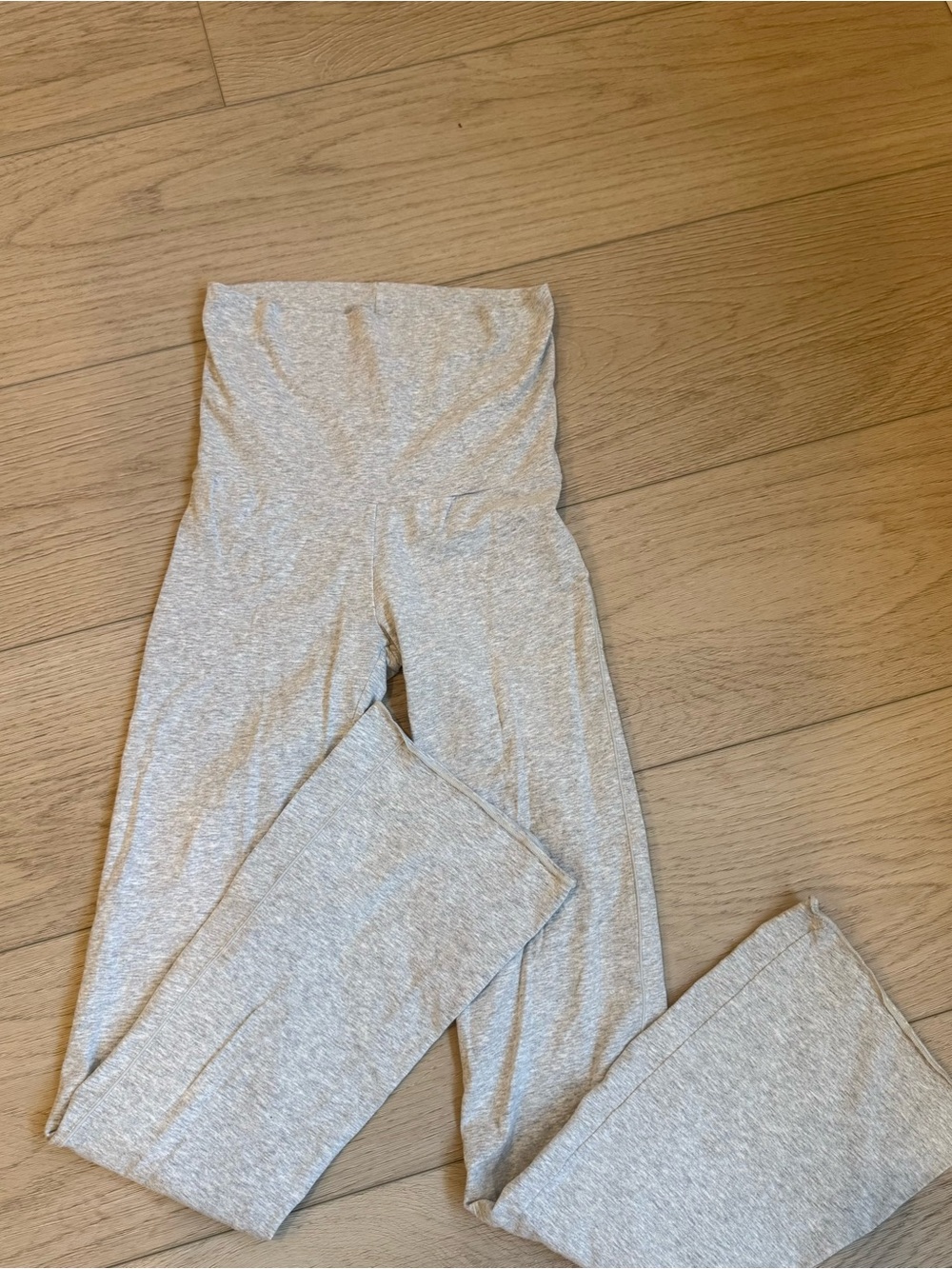 SKIMS Heather Light Gray High-Waist Leggings